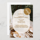 Beige Boho Wedding Brunch Einladung (Vorne/Hinten)