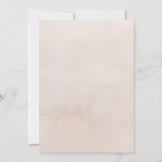 Beige Boho Wedding Details Beilage Karte (Rückseite)