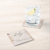 Beige Boho Wildblume Babydusche Tischdekoration Untersetzer (Vor Ort)