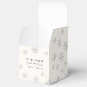 Beige Boho Winter Snowflake Babydusche Geschenkschachtel (Geöffnet)