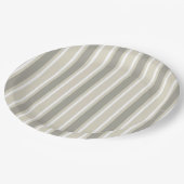 Beige Bonbons Pappteller (Schrägansicht)