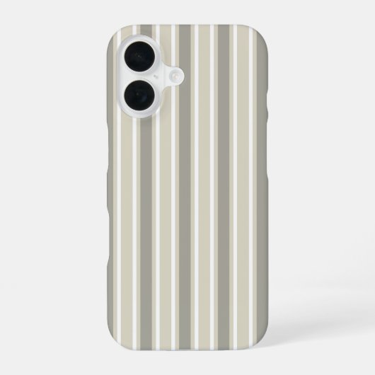 Beige Bonbonstreifen iPhone 16 Hülle (Rückseite)