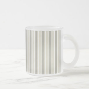 Beige Bonbonstreifen Mattglastasse
