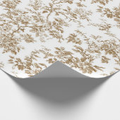 Beige Botanische Blumengebinde Geschenkpapier (Ecke)
