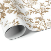 Beige Botanische Blumengebinde Geschenkpapier (Rolleneckpunkt)