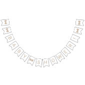 Beige Bow Baby Dusche Wimpelkette (Alle)