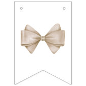 Beige Bow Baby Dusche Wimpelkette (Erste Fahne)