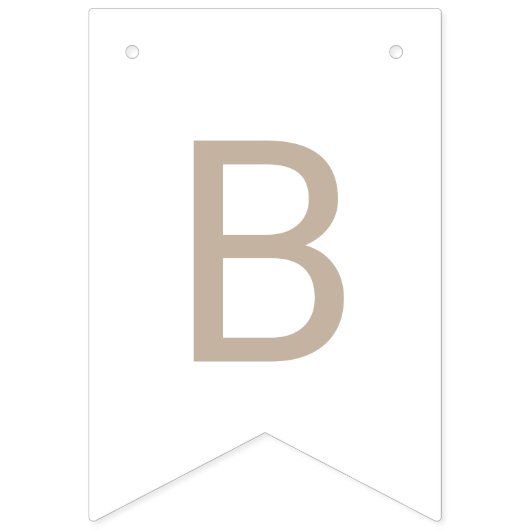 Beige Bow Baby Dusche Wimpelkette (Dritte Fahne)