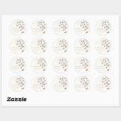 Beige Bow Balloons Geburtstagsticker Runder Aufkleber (Blatt)