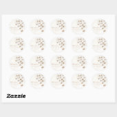 Beige Bow Balloons Geburtstagsticker Runder Aufkleber (Blatt)