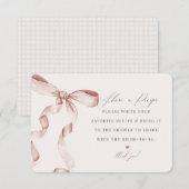 Beige Bow binden den Knoten ein Rezept einfügen Begleitkarte (Vorne/Hinten)