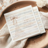 Beige Bow Bonjour Bebe Baby Dusche Serviette