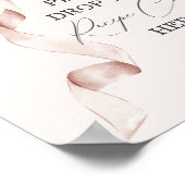 Beige Bow-Brautparty gemeinsam mit einem Rezept-Ca Poster (Ecke)