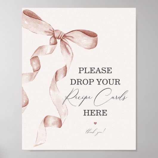 Beige Bow-Brautparty gemeinsam mit einem Rezept-Ca Poster (Vorne)