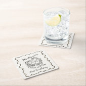 Beige Bow das Mädchen Herz Coquette Cake Geburtsta Rechteckiger Pappuntersetzer (Vor Ort)