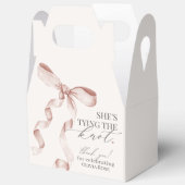 Beige Bow, die das Geschenk des Brautparty des Kno Geschenkschachtel (Offen)