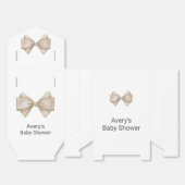 Beige Bow Modern Boho Babydusche Geschenkschachtel (Ungefaltet)