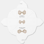 Beige Bow Modern Boho Babydusche Geschenkschachtel (Ungefaltet)