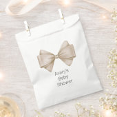 Beige Bow Modern Boho Babydusche Geschenktütchen (Ausgeschnitten)