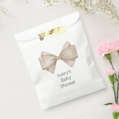Beige Bow Modern Boho Babydusche Geschenktütchen (Versiegelt)