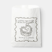 Beige Bow Retro Heart Coquette Cake Galentine Geschenktütchen (Vorderseite)