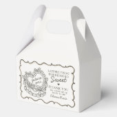 Beige Bow Retro Herz Coquette Brautparty Geschenkschachtel (Vorderseite)