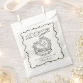 Beige Bow Retro Herz Coquette Brautparty Geschenktütchen (Ausgeschnitten)