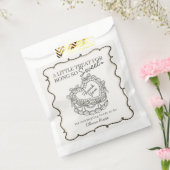 Beige Bow Retro Herz Coquette Brautparty Geschenktütchen (Versiegelt)