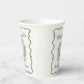 Beige Bow Retro Herz Coquette Brautparty Pappbecher (Links)
