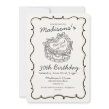 Beige Bow Retro Herz Coquette Cake Geburtstag