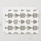 Beige Bow Retro Herz Coquette Kuchen 21. Geburtsta Einladung (Rückseite)