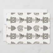 Beige Bow Retro Herz Coquette Kuchen 21. Geburtsta Einladung (Rückseite)