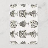 Beige Bow Retro Herz Coquette Kuchen Details Beige Begleitkarte (Rückseite)