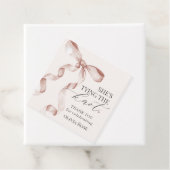 Beige Bow zähmt das Party des Knotenkreises Brautp Geschenkanhänger (Beispiel)