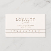 Beige & Braun Minimal Eleganter Salon QR-Code Visitenkarte (Vorderseite)