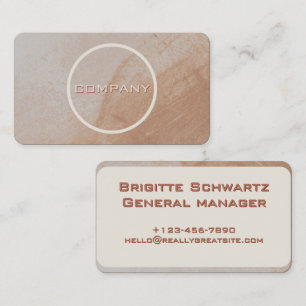 Beige Braun Minimalistischer Abstract Visitenkarte