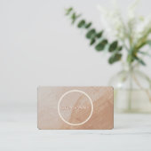 Beige Braun Minimalistischer Abstract Visitenkarte (Stehend Vorderseite)