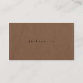 Beige braun personalisiert visitenkarte (Rückseite)