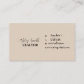 Beige braun personalisiert visitenkarte (Vorderseite)