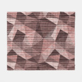 Beige, braun strukturiert polygonal fleecedecke (Vorderseite (Horizontal))