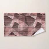 Beige, braun strukturierte Polygone Badhandtuch Set (Handtuch)