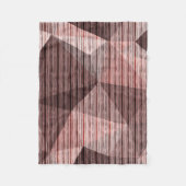 Beige, braun strukturierte Polygone Fleecedecke (Vorderseite)