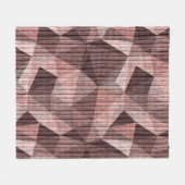 Beige, braun strukturierte Polygone Fleecedecke (Vorderseite (Horizontal))
