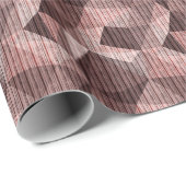 Beige, braun strukturierte Polygone Geschenkpapier (Rolleneckpunkt)
