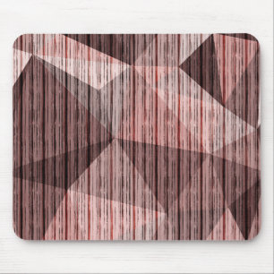 Beige, braun strukturierte Polygone Mousepad