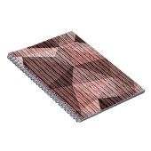 Beige, braun strukturierte Polygone Notizblock (Rechte Seite)
