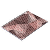 Beige, braun strukturierte Polygone Notizblock (Linke Seite)