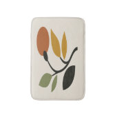 Beige, Braun und Grün Botanisch Badematte (Vorderseite Vertikal)