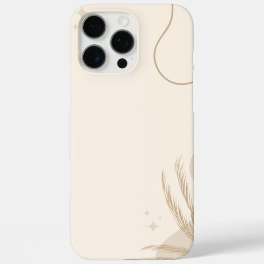 Beige Braune Ästhetische Florale Linktree Hintergr Case-Mate iPhone Hülle (Rückseite)