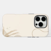 Beige Braune Ästhetische Florale Linktree Hintergr Case-Mate iPhone Hülle (Rückseite (Horizontal))